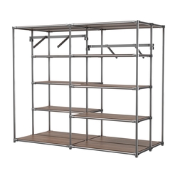 Хромированное вешало ПЛАТФОРМА №3-3 с полками ДСП 16мм, Орех