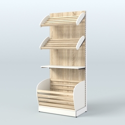 Стеллаж для хлеба и выпечки с нижней корзиной - накопителем Феникс №12К, Белый + Дуб Сонома