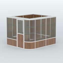 Павильон из профиля угловой №5б (5,5 кв.м), Орех