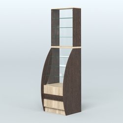 Витрина БРИЗ №1-600, Дуб Венге + Дуб Сонома