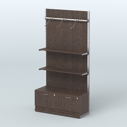 Система ЭЛЕГАНТ №4 с ДСП и тумбой T15 (1200 мм), Дуб Венге