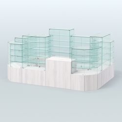 Павильон ИСТРА в центр зала №6а (закрытый) (8, 26 кв.м), Ясень Анкор светлый