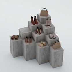 Демо-стенд Ступени-Шаг №4, Бетон Чикаго светло-серый F186 ST9