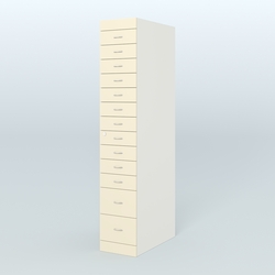 Рецептурный шкаф для аптек METACASE №1 глубиной 800 мм (13 ящиков), Белый + Крем Вайс