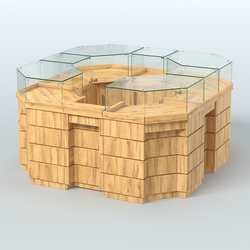 Торговый островок GOLD №2 восьмиугольный (4,04 кв.м), Дуб Золотистый