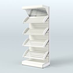 Стеллаж для хлеба и выпечки с полками - корзинами и фризом Феникс №10Ф, Белый