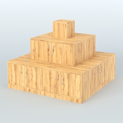 Островок-пирамида с накопителями для торговых центров №2, Дуб Золотистый