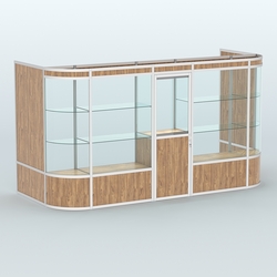 Павильон из профиля пристенный №12а (5,50 кв.м), Дуб Канзас коричневый