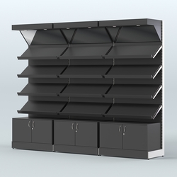 Стеллаж для хлеба и выпечки трехсекционный Феникс №5, Черный