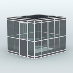 Павильон из профиля угловой №4в (5,5 кв.м), Антрацит