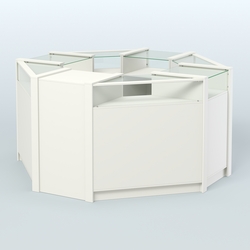 Торговый островок небольшой в стиле ЛОФТ №1 (4,72 кв.м), Белый