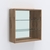 Витрина настенная №201-2Г открытая с зеркалом Дуб Канзас коричневый