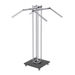 Торговое вешало для одежды под торцевую вывеску КОНТУР №K1-8Ц-КНХ, Черный