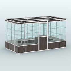 Павильон из профиля островной №2а, Дуб Венге