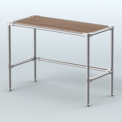 Стол средний D-42 с полкой ДСП 16мм, Орех