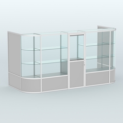 Павильон из профиля пристенный №12б (5,50 кв.м), Серый