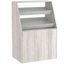 Торговый прилавок для выпечки с двумя наклонными полками серии BAKERY №1 , Ясень Анкор светлый - U31104