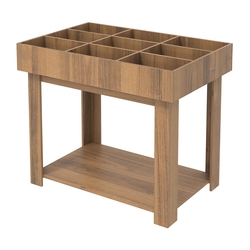 Корзина для распродаж из ДСП на 9 ячеек, Орех