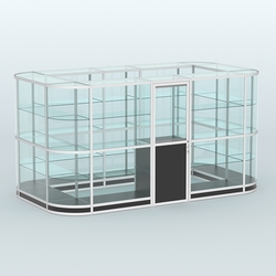 Павильон из профиля островной №4г, Черный