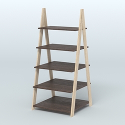 Торговая двусторонняя стойка ЛОФТ №3-950 с широкими полками, Дуб Сонома + Дуб Венге