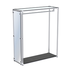 Хромированное вешало с зеркальным торцом ZTD-10 №1-1 с полкой стекло 6 мм, Антрацит