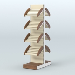 Узкий островной стеллаж для хлеба и выпечки СХОВ-02, Орех + Крем Вайс