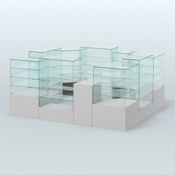 Павильон ИСТРА в центр зала №4 (открытый) (7, 15 кв.м), Серый