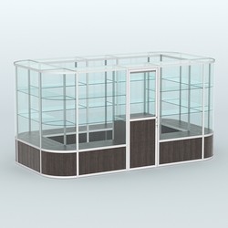 Павильон из профиля островной №4б, Дуб Венге