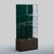 Высокая стеклянная витрина КАПИТОНЕ №505 Дуб Венге  + Велюр Tiffany 10 Dk. Green