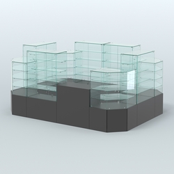 Павильон ИСТРА в центр зала №3а (закрытый) (8, 26 кв.м), Черный