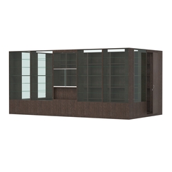 Пристенный торговый павильон из ДСП СЭСП №14 (10, 8 кв.м), Дуб Венге