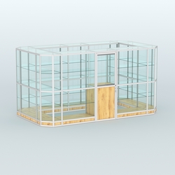 Павильон из профиля островной №3г, Дуб Золотистый