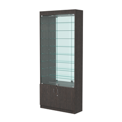 Витрина ОПТИКА №1-3 (задняя стенка зеркало), Дуб Венге