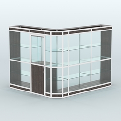 Павильон из профиля угловой №3в (5,5 кв.м), Дуб Венге