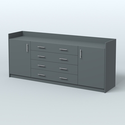 Тумба трехсоставная с ящиками Венди, Темно-Серый