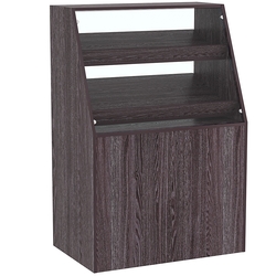 Торговый прилавок для выпечки с двумя наклонными полками серии BAKERY №1 , Ясень Анкор темный - U31105