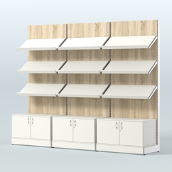 Стеллаж для хлеба и выпечки трехсекционный Феникс №1, Белый + Дуб Сонома