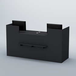 Ресепшен Атлант классический с полкой №2, Антрацит