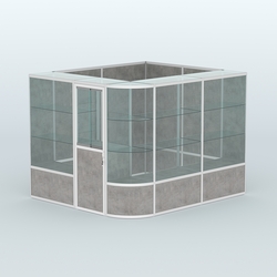 Павильон из профиля угловой №5б (5,5 кв.м), Бетон Чикаго светло-серый F186 ST9