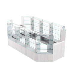 Торговый островок в центр зала ГРАЦИЯ №4 (открытый) (8, 55 кв.м), Ясень Анкор светлый