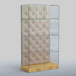 Низкая стеклянная витрина КАПИТОНЕ №5-ХП, Дуб Золотистый + 01 Cream