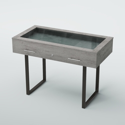 Витрина для музеев "Коллекция" №20, Бетон Чикаго светло-серый F186 ST9