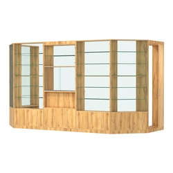 Пристенный торговый павильон из ДСП СЭСП №5 (6 кв.м), Дуб Золотистый