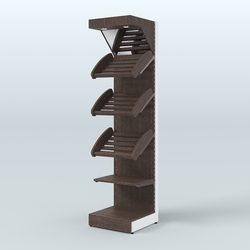 Стеллаж для хлеба и выпечки с полками - корзинами и фризом Феникс №16Ф, Дуб Венге