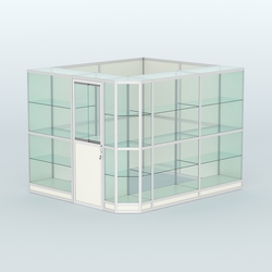 Павильон из профиля угловой №6г (5,5 кв.м), Белый