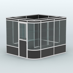 Павильон из профиля угловой №5а (5,5 кв.м), Черный