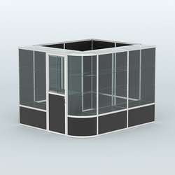 Павильон из профиля угловой №5б (5,5 кв.м), Черный