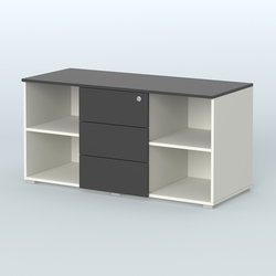 Тумба сервисная Некста, цвет вяз + белый, Белый и Черный