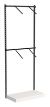 Настенная система с подиумом и пристенными поручнями для одежды ЛОФТ №2 (900мм), Белый