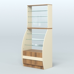 Витрина БРИЗ №1-900, Крем Вайс + Орех